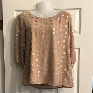 Judith March Women's Beige  Bow Top